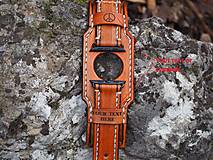 Náramky - Personalizovaný kožený remienok pre apple hodinky, vlastný text, logo - 15241497_