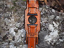 Náramky - Personalizovaný kožený remienok pre apple hodinky, vlastný text, logo - 15241500_