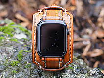Náramky - Personalizovaný kožený remienok pre apple hodinky, vlastný text, logo - 15241503_