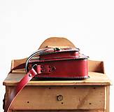 Kabelky - Kožená kabelka Floral satchel *Antique Red* - 15240140_