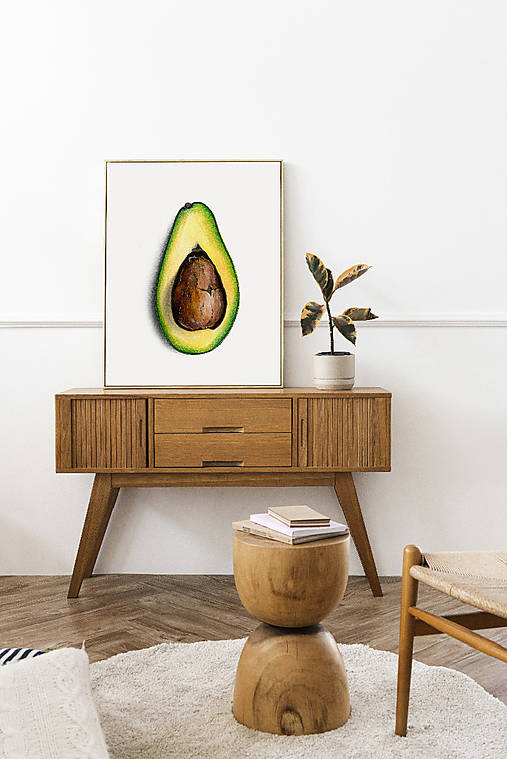 Obrazy - Obraz Avokádo // Giclée art print A4 - 15240175_