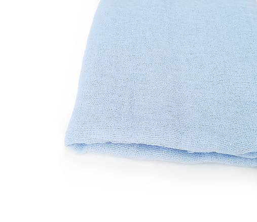Šály a nákrčníky - "baby blue" bavlnený šál skladom:-) - 15241474_