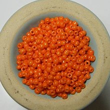 Korálky - Rokajl okrúhly 2mm nepriehľadný (oranžový tmavý) - 15242443_