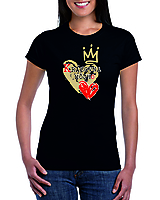 Topy, tričká, tielka - Tričko: Kráľovná môjho srdca IV. (čierne) - 15247699_