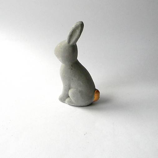 Polotovary - Veľkonočný zajačik so zlatým chvostíkom /7,5cm/ - 15248397_