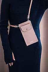 Na mobil - Phone purse Nude Leather - 15249689_