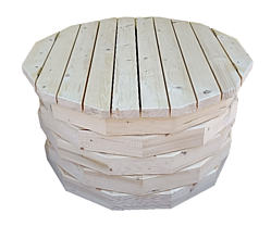 Dekorácie - Dekoratívny drevený kryt s poklopom na studňu alebo šachtu Ø-65cm - 15249089_