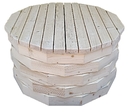 Dekorácie - Dekoratívny drevený kryt s poklopom na studňu alebo šachtu Ø-105cm - 15249092_