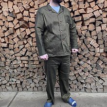 Pánske oblečenie - Pánske ľanové pyžamo (rôzne farby) - 15249744_