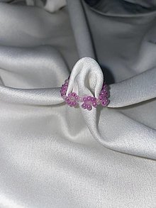 Prstene - Prstienky  (ružový kvetinkový väčší) - 15250899_