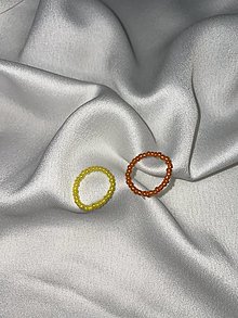 Prstene - Prstienky  (oranžovo-žltý set menší) - 15250929_
