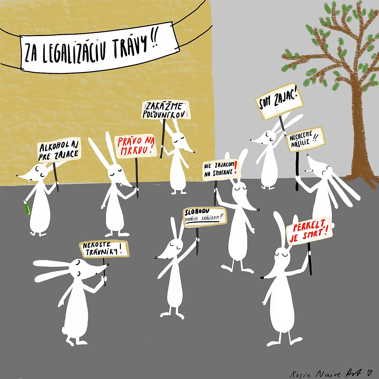 Protest, Giclée art print 36x30