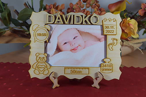  - Drevená pamätná tabuľka pre novorodenca 1 - 15249482_