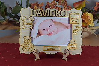 Tabuľky - Drevená pamätná tabuľka pre novorodenca 1 - 15249482_
