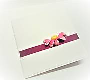 Papiernictvo - Pohľadnica ... kvetinka  (v ružovom) - 15253047_