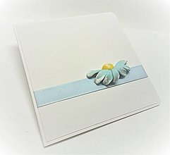 Papiernictvo - Pohľadnica ... kvetinka  (v modrom) - 15253027_