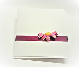 Papiernictvo - Pohľadnica ... kvetinka  (v ružovom) - 15253038_
