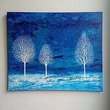Obrazy - Zamrznuté stromy (60x50) - 15251549_