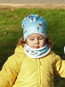 Detské čiapky - Úpletová čiapka lama - 15256037_