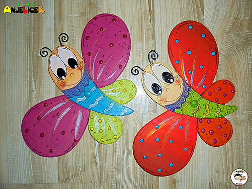 Dekorácie - Dekorácia na zavesenie - Motýle - 15254905_