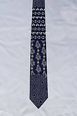 Pánske doplnky - kravata folk "modrotlač" rôzne varianty - 15253874_