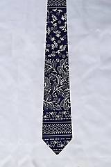 Pánske doplnky - kravata folk "modrotlač" rôzne varianty - 15253884_