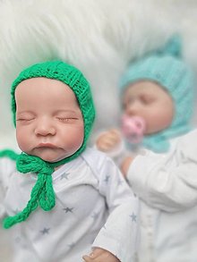 Detské čiapky - Pixie čiapočka - zelená - 15257250_