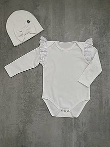 Detské oblečenie - Body kojenecké s madeirovymi rukávmi - 15257384_