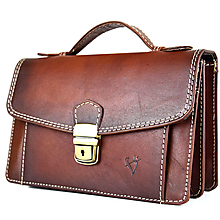 Iné tašky - Luxusná kožená etuja, viacúčelové púzdro, ručne natieraná v Cigaro farbe - 15257743_