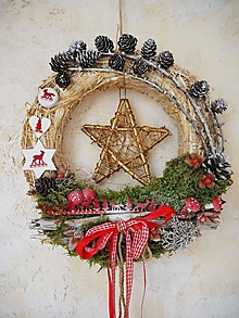 Dekorácie - Vianočný veniec  (hviezda) - 15257455_
