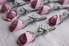 Darčeky pre svadobčanov - Strieborná ružová svadba Lízatká ala ruže - 15258161_