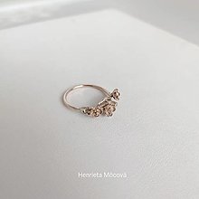 Prstene - Zlatý prsteň sakura- rozkvitnutá slivka - 15257009_
