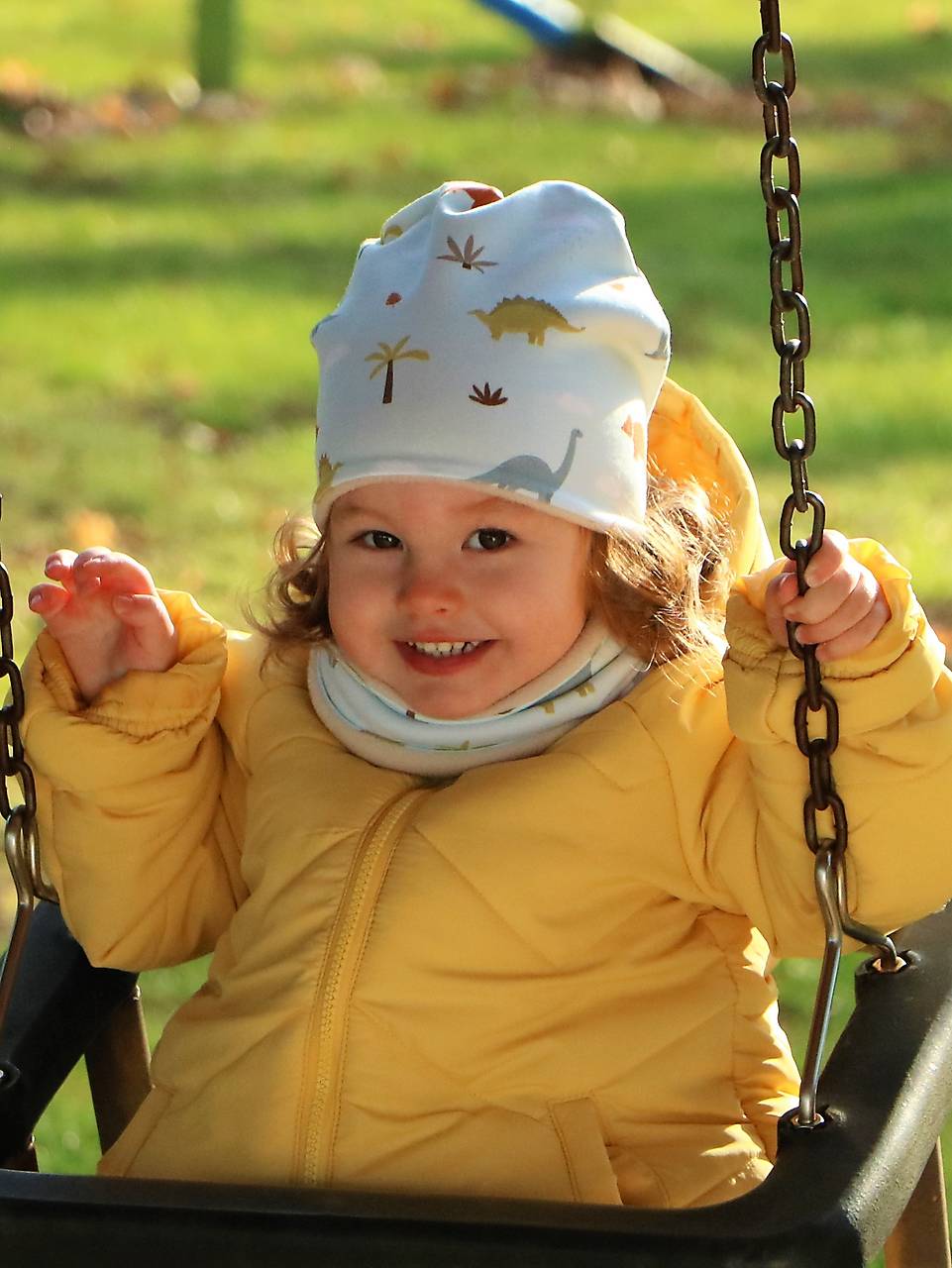 Dinosaury úpletová čiapka, nákrčník alebo set