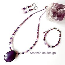 Sady šperkov - Sada šperků Tagua violeta - 15261504_
