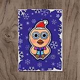 Papiernictvo - Vianočná pohľadnica roztomilé zverky - 15261701_