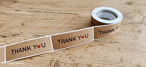 Papier - Nálepka THANK YOU 25x75 mm - 15263726_
