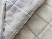 Detský textil - VLNIENKA deka 100% MERINO TOP super wash Natural s kašmírom Elegant 100% ľan Ecra - 15263596_