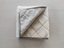 Detský textil - VLNIENKA deka 100% MERINO TOP super wash Natural s kašmírom Elegant 100% ľan Ecra - 15263601_
