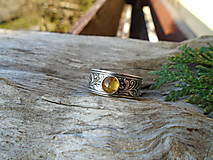 Prstene - Strieborny prsteň Ag 925 Turmalín - Dravit - 15263799_