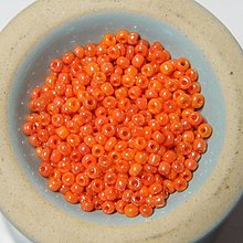 Korálky - Rokajl okrúhly 2mm s perleťou (oranžový) - 15264269_