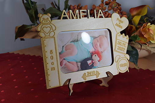 Tabuľky - Drevená pamätná tabuľka pre novorodenca 8 - 15263591_