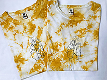 Topy, tričká, tielka - Batikované tričko - zaľúbený pár - 15265312_