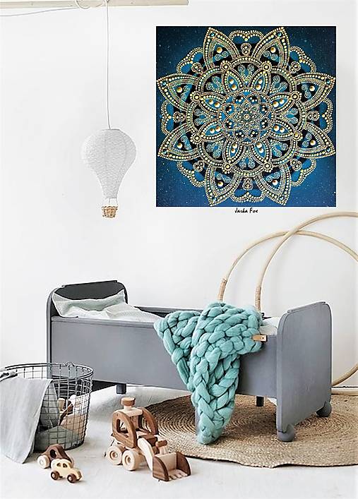 Obrazy - OSOBNÁ MANDALA ŠŤASTNÉHO ŽIVOTA pre dieťa do DETSKEJ IZBY-TALIZMAN,originálny dar k narodeninám - 15269591_
