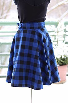Sukne - Zavinovací sukně -flanel, více barev (Modrá) - 15270109_