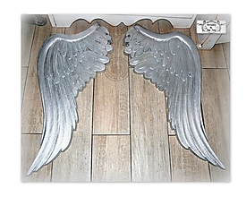 Dekorácie - Anjelské krídla "Strieborné"-rôzne vyhotovenia - 15268174_