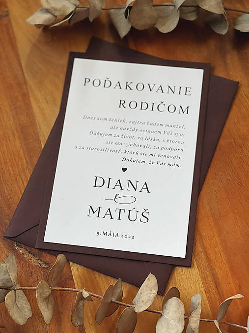 Tabuľky - Poďakovanie rodičom papierové bordové simple - 15272269_