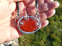Náhrdelníky - orange agata- achát-ohnivý-náhrdelník - 15271684_