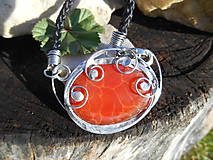 Náhrdelníky - orange agata- achát-ohnivý-náhrdelník - 15271685_