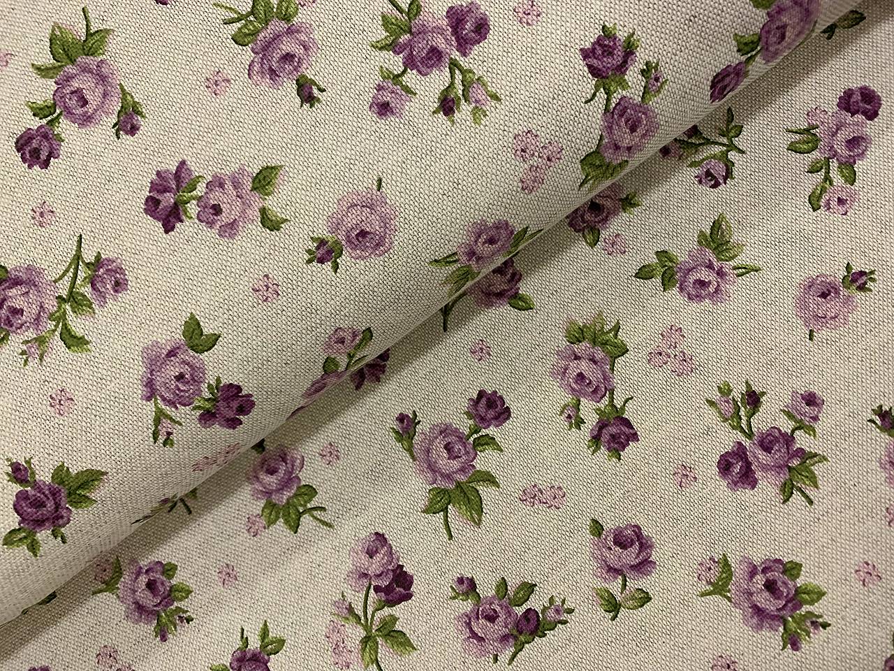 ❤️BAVLNA DEKOR TALIANSKO ❤️FIALOVÁ RUŽIČKA❤️