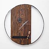 Hodiny - nástenné hodiny z dreva a kovu - 15271777_